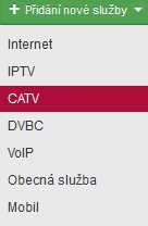 karta klienta aktivni sluzby pridani catv